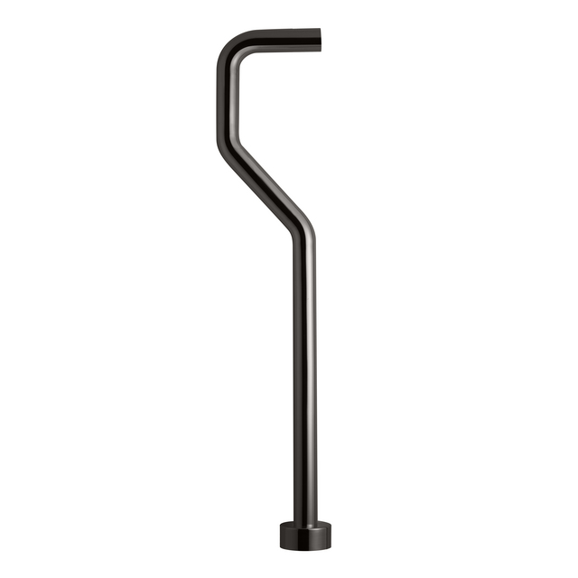 GOLVRÖR MED KÅPA XA22 UTLOPPSRÖR GOLV BLACK CHROME | Beijerbygg Byggmaterial